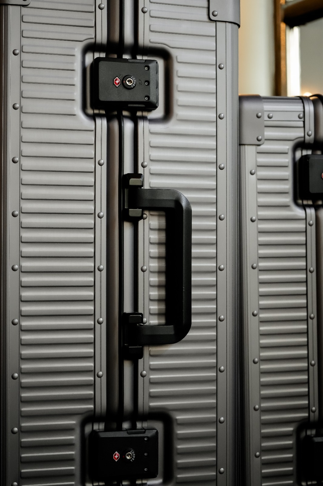 Loure suitcase premium handle detail